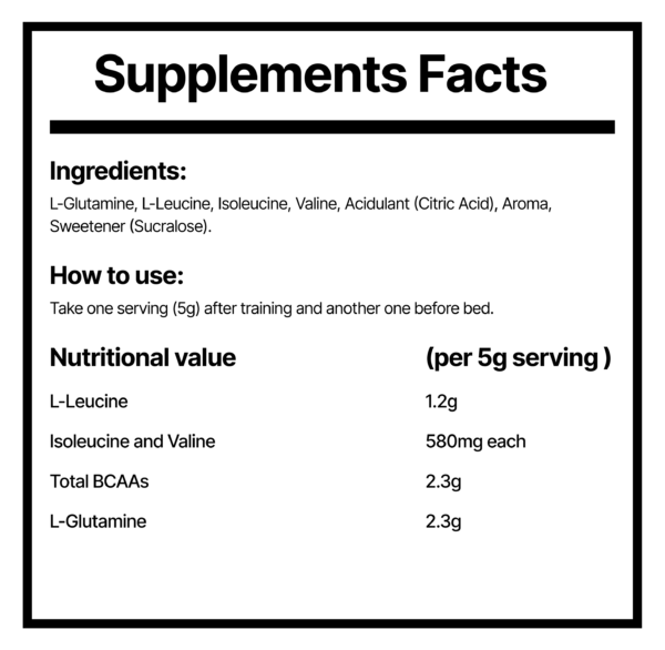 Glutamine Powder BCAA (pack of 3) - Image 2