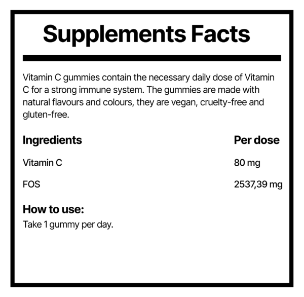 Vitamin C Gummies Orange Flavour (pack of 10) - Image 2